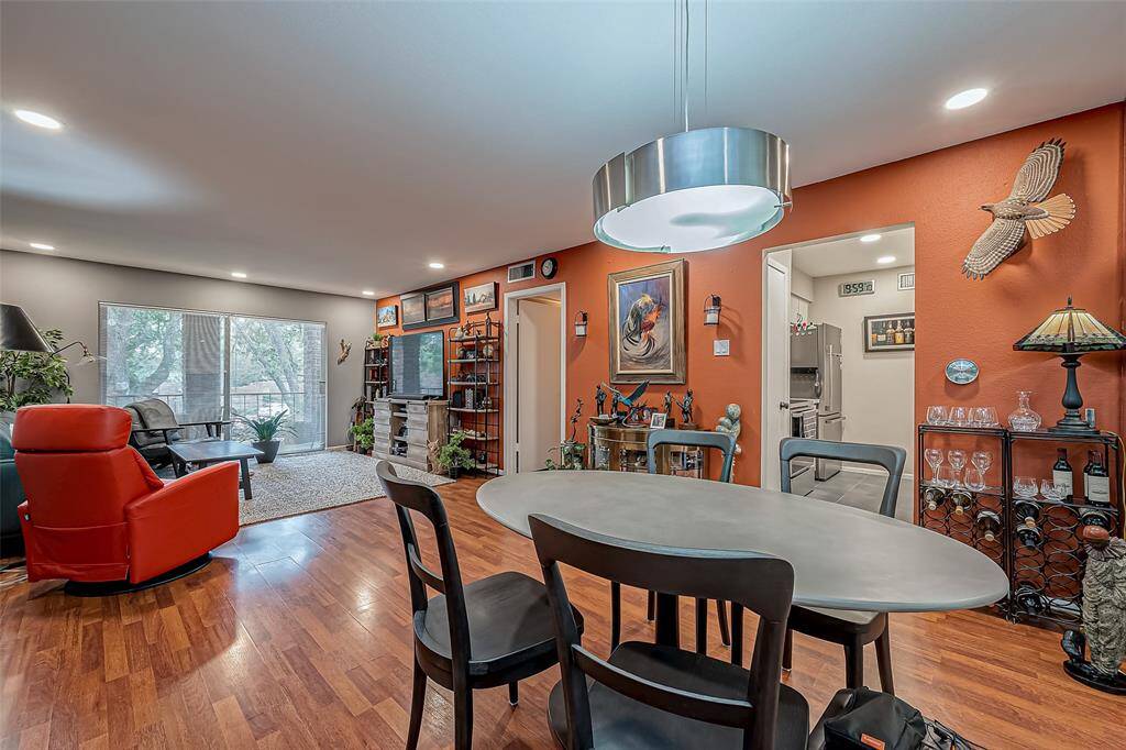 Another view showing the location of the kitchen.