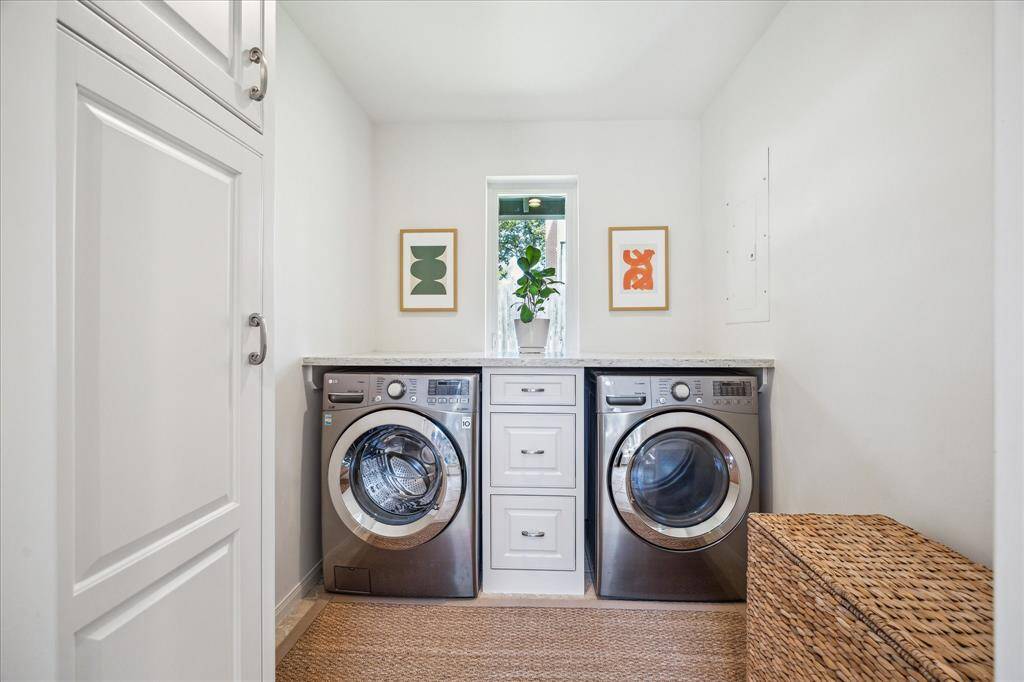 Private laundry space in the master suite