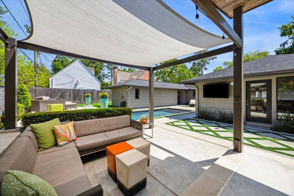 Your shaded canopy for lounging around after being in the pool!