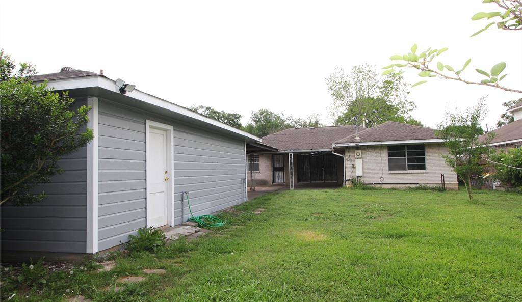 Freshly painted garage exterior