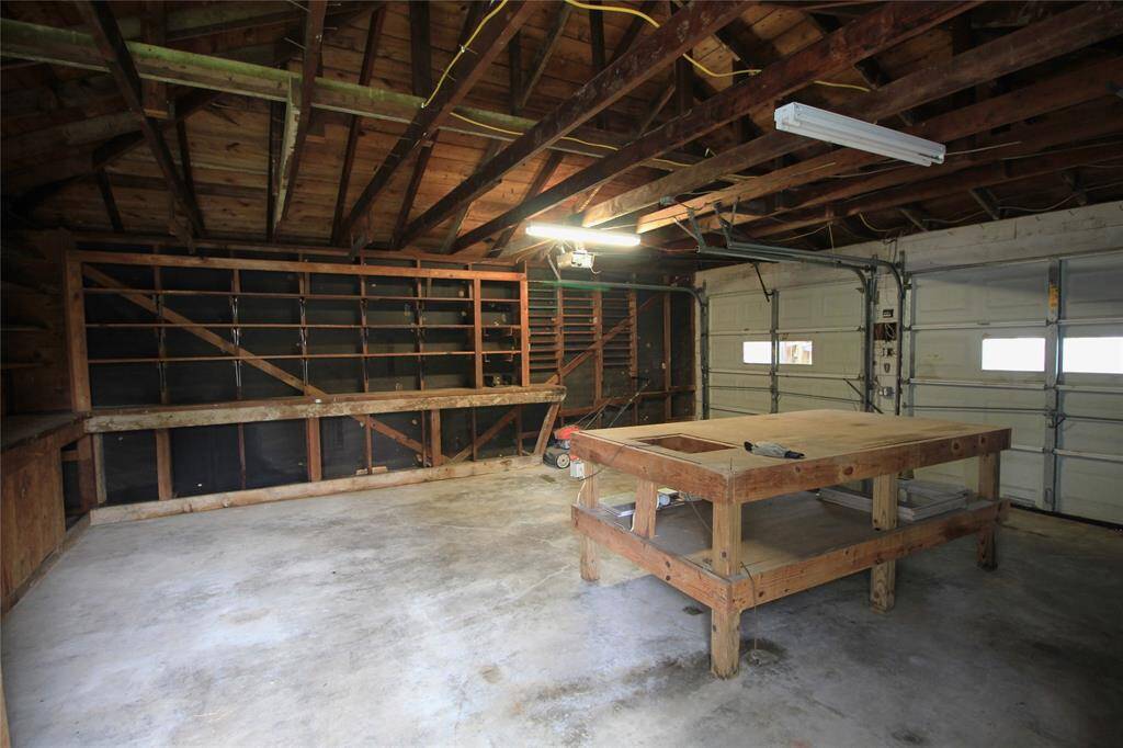 Garage measures 20' wide by 25' deep