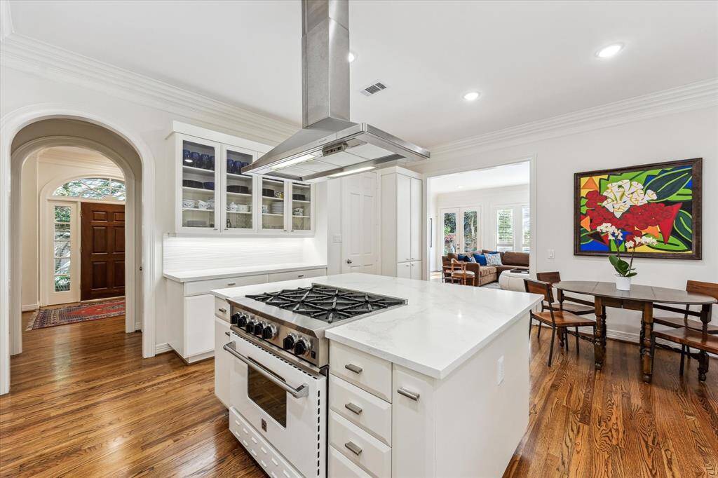 Another view of the kitchen where you can see access to foyer and nearby dining room.