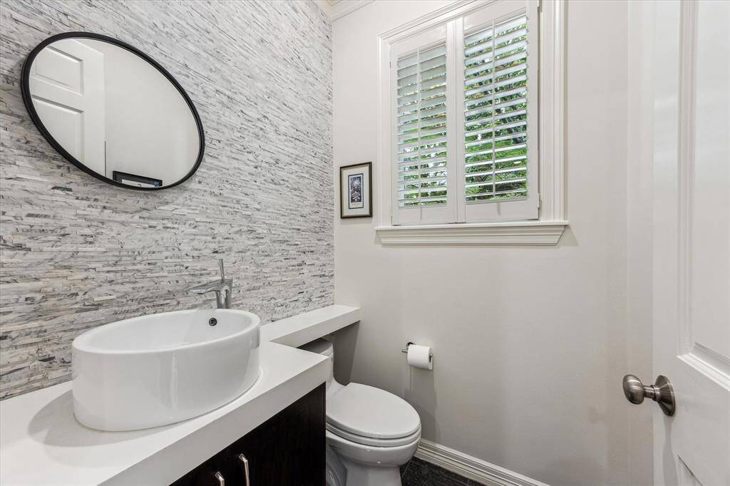 Powder bathroom located on the first floor.