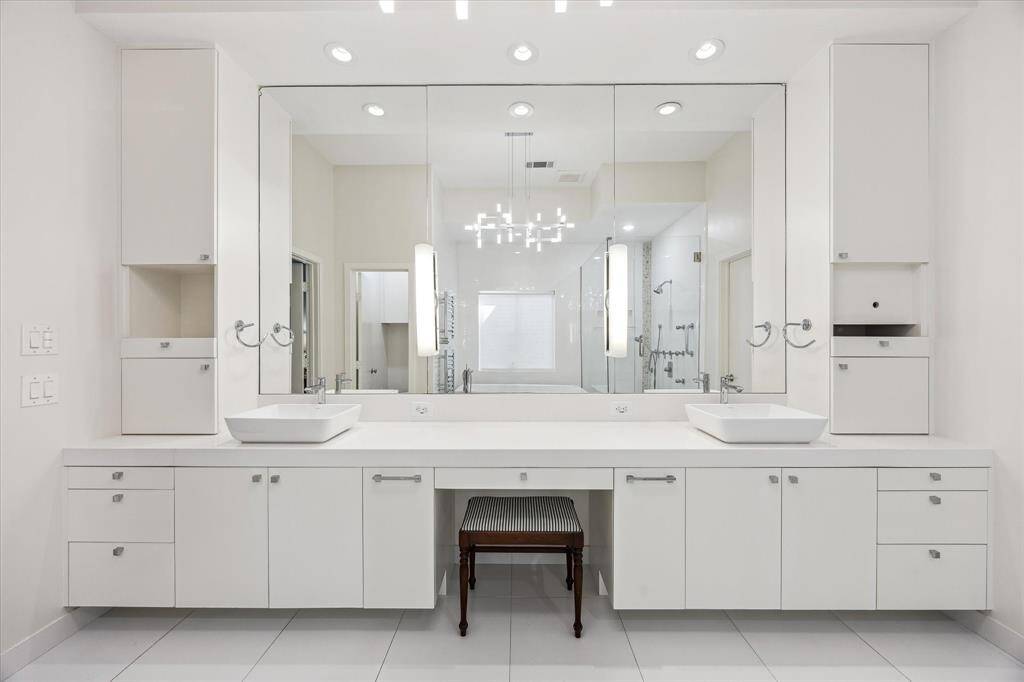 Beautiful vanity area in primary bath.