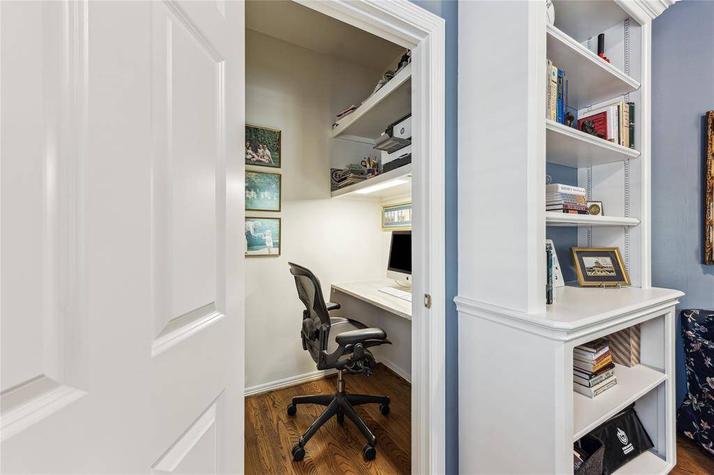 Second office nook created in the main office closet.