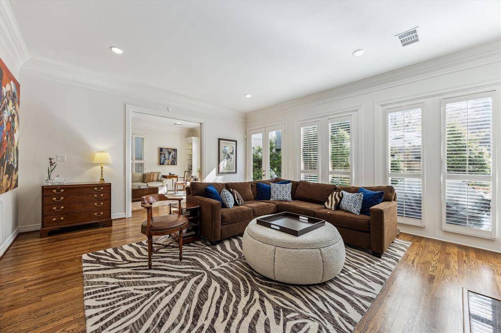 Enormous family room is perfect for entertaining.