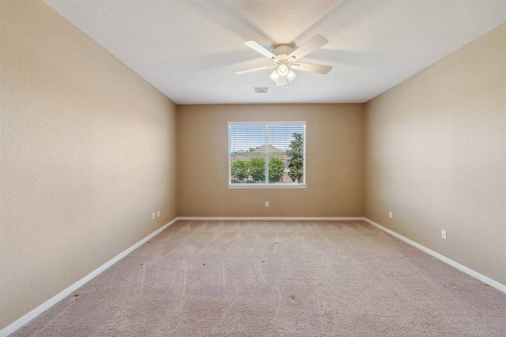 Each secondary bedroom includes one to two spacious closets, providing ample storage for clothes, toys, or extra essentials.