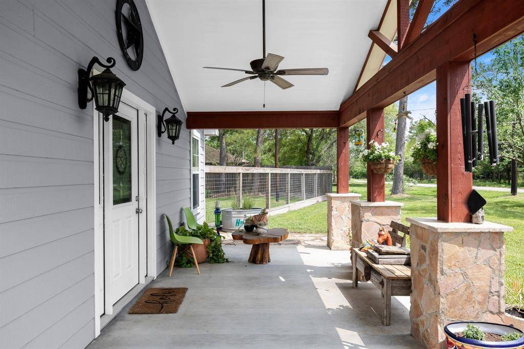 Oversized covered front porch