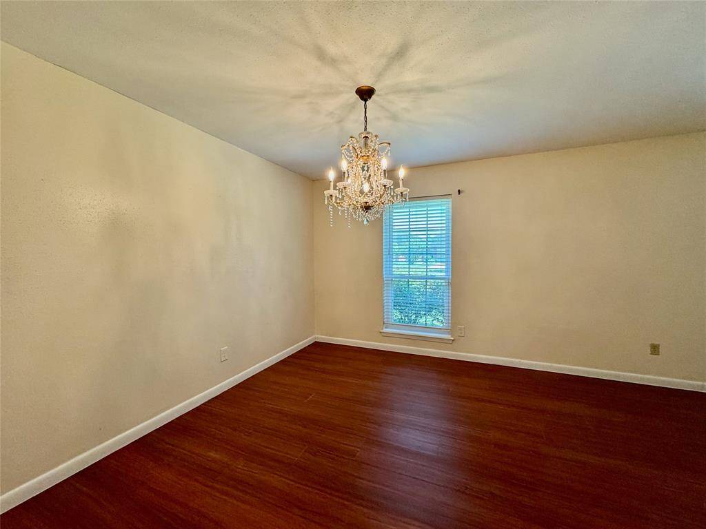 Beautiful formal dining area with luxury vinyl plank flooring.