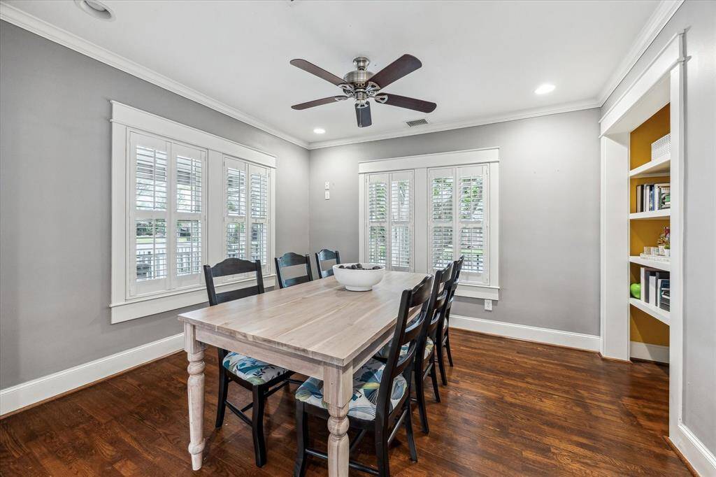 View of the dining room with amazing natural light that can also be used as an extension of the living room, a home office or playroom.