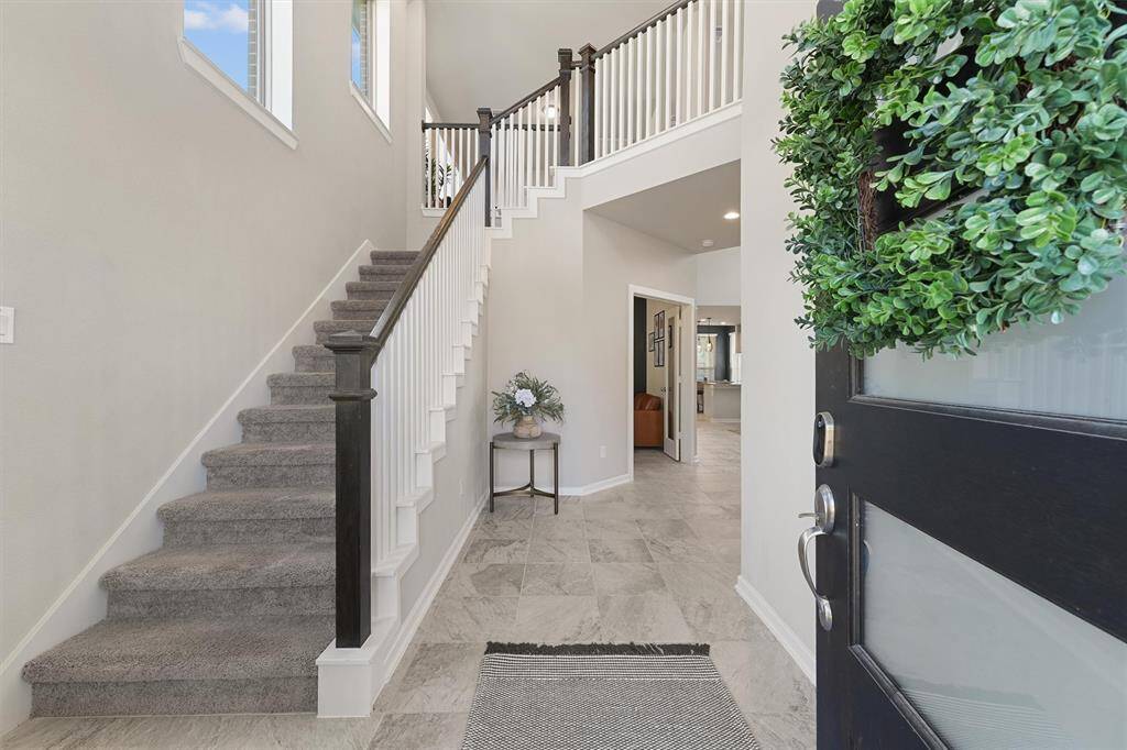 Step inside to soaring ceilings.