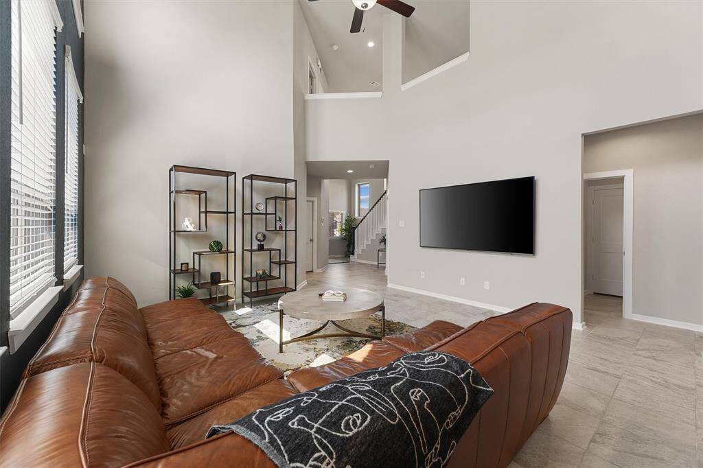 Your oversized sofa and oversized TV make this a great spot to watch the game