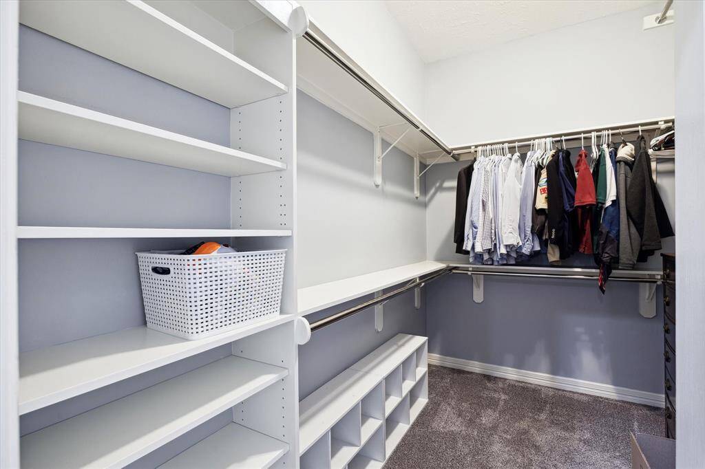 Separate primary closets