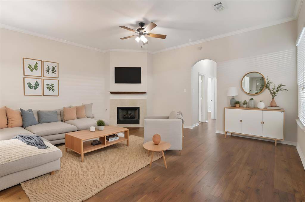 Spacious Living Room. This photo has been virtually staged.