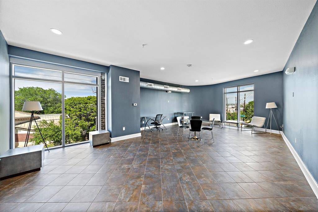 Stylish community social room—perfect for gatherings, work, or relaxation!