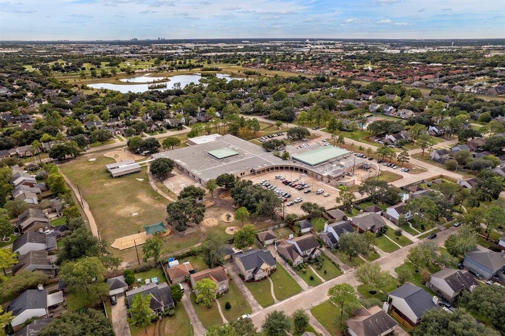 Aerial view of the ameneties