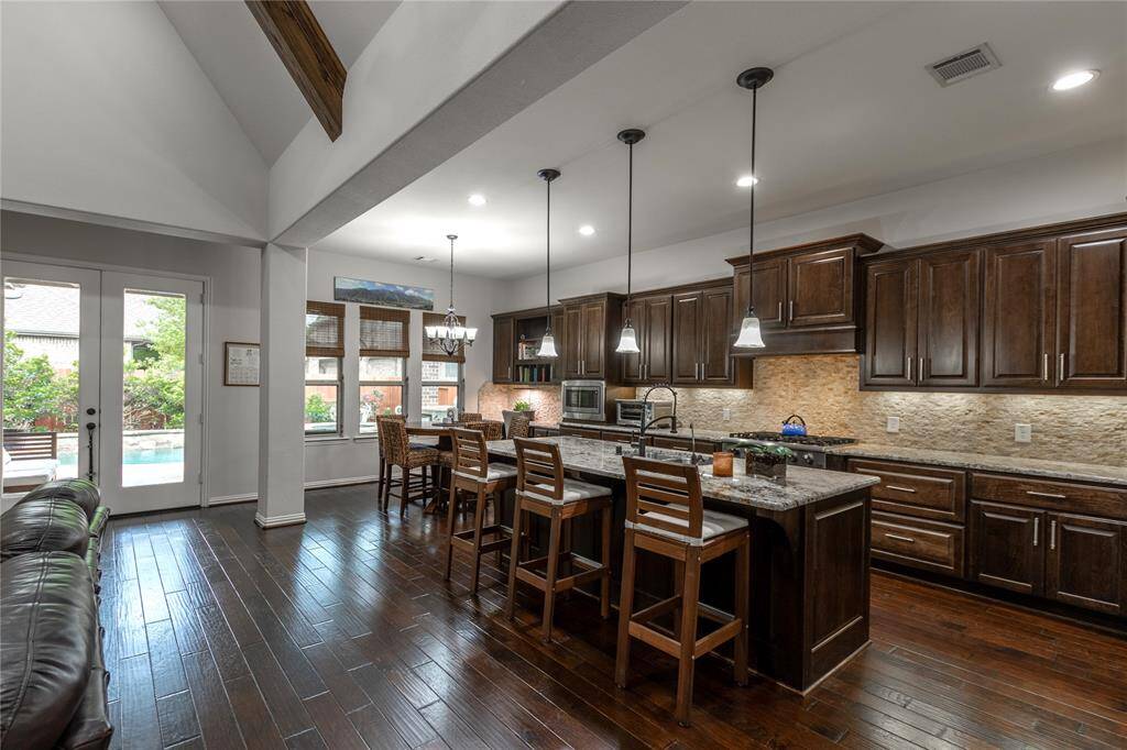 How about this kitchen! Look at the size of the island!