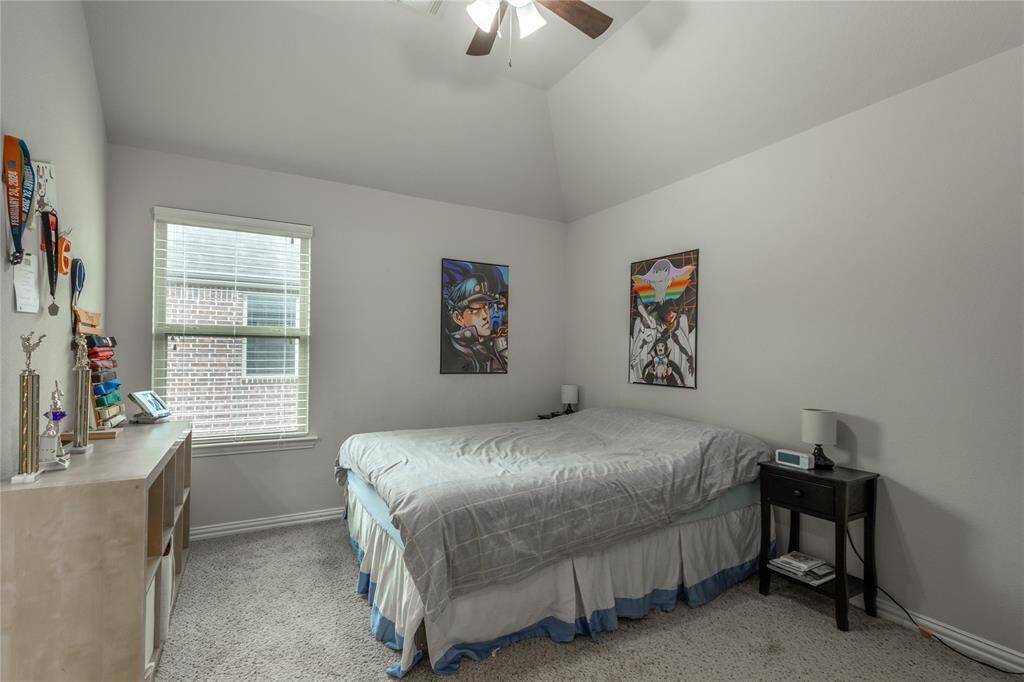 One of the two secondary bedrooms upstairs.