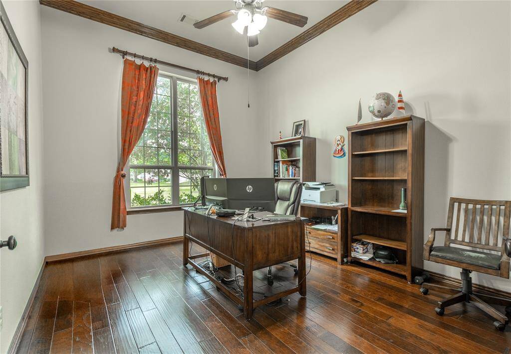 Study situated at the front of the house.