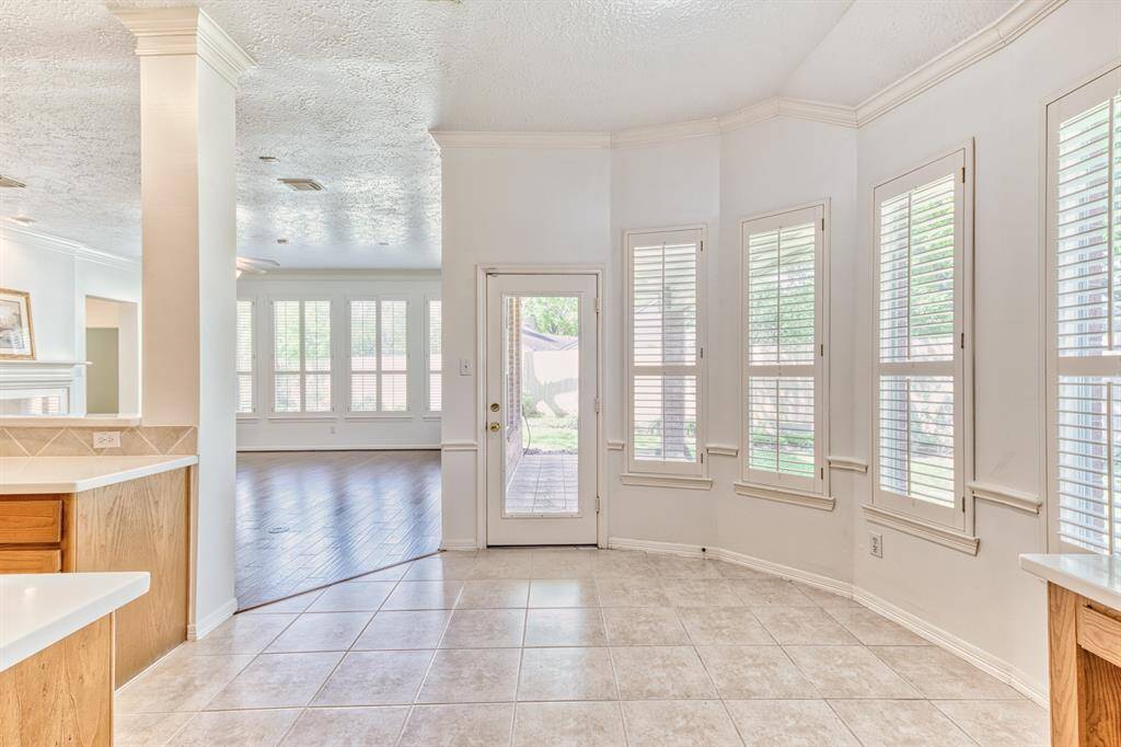 This house is so light and bright! The door leads to the covered patio.