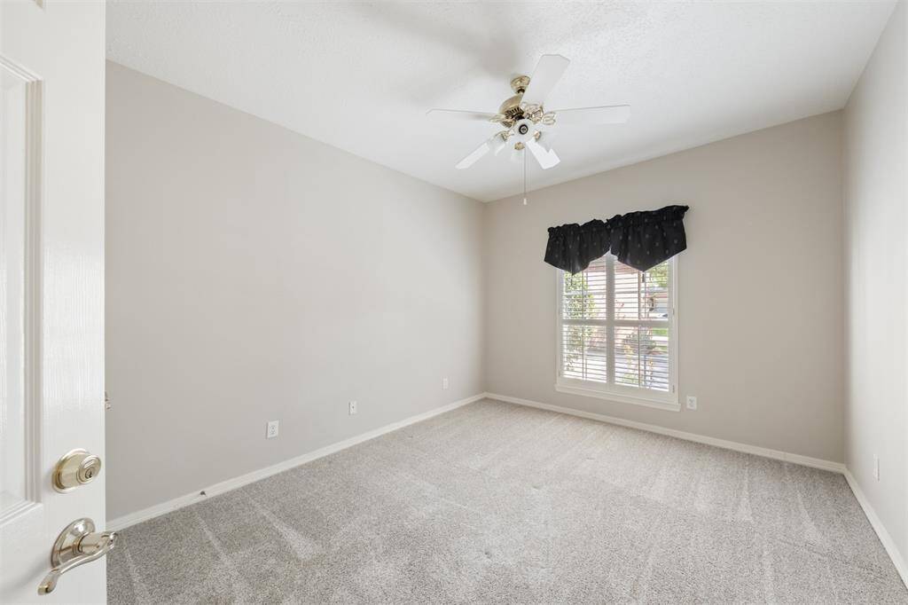 And both bedrooms have ceiling fans. Curtain has been recently removed.