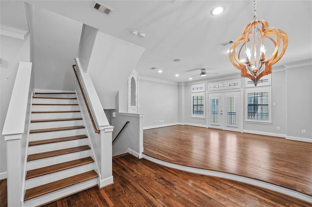dining space overlooking living room