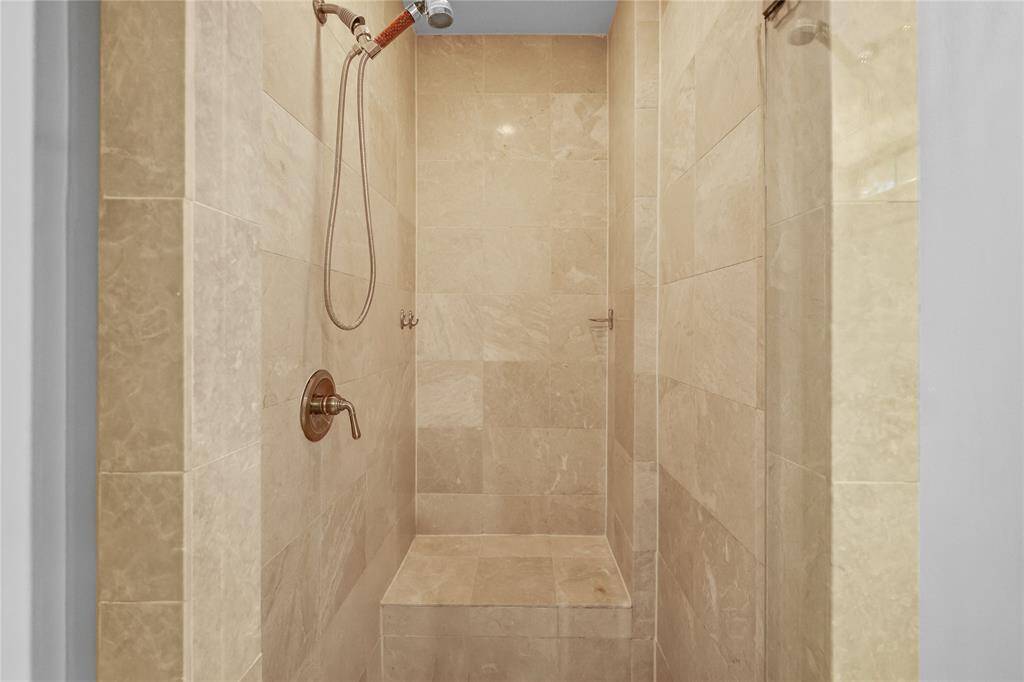 Separate shower in primary bathroom