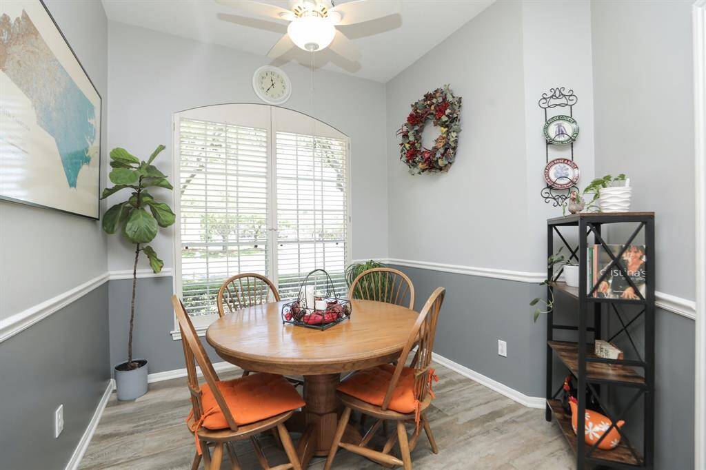 Breakfast Nook with a Large Window - Love that Natural Light shining through!