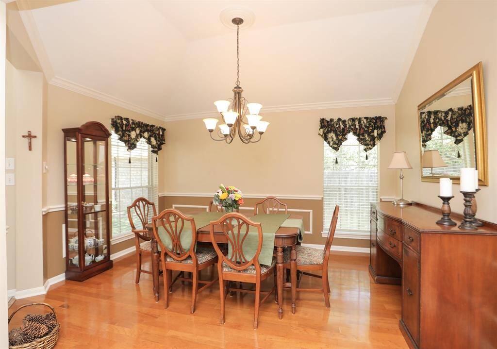 Formal Dining Room with Hardwood floors.