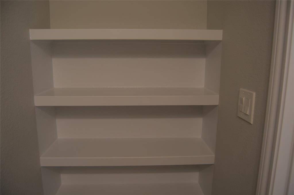 Extra storage in the primary bathroom