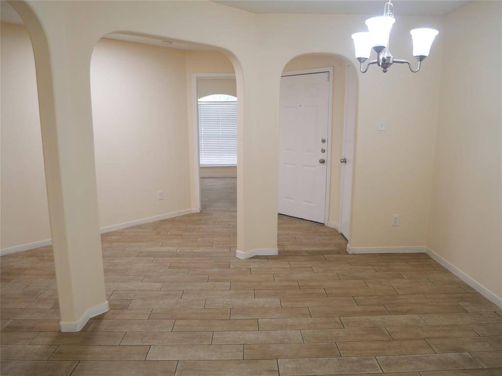 View of dining area from kitchen