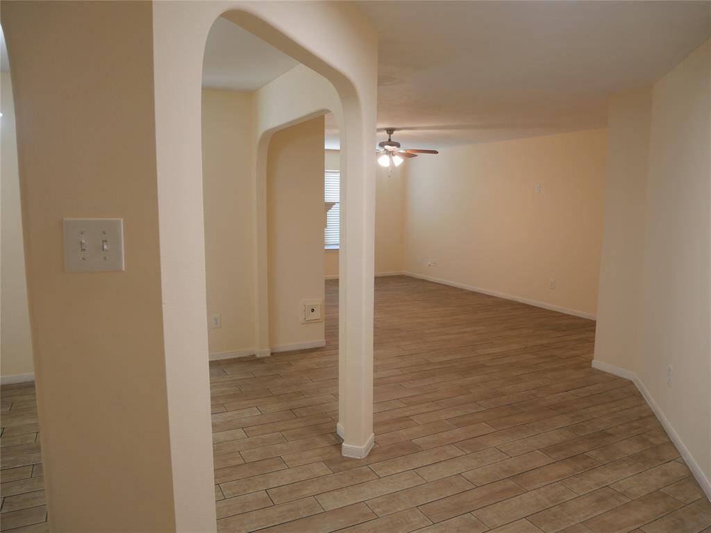 View of hallway and living room