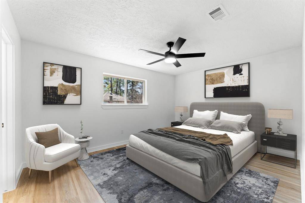 All bedrooms are upstairs, bedroom 3 staged