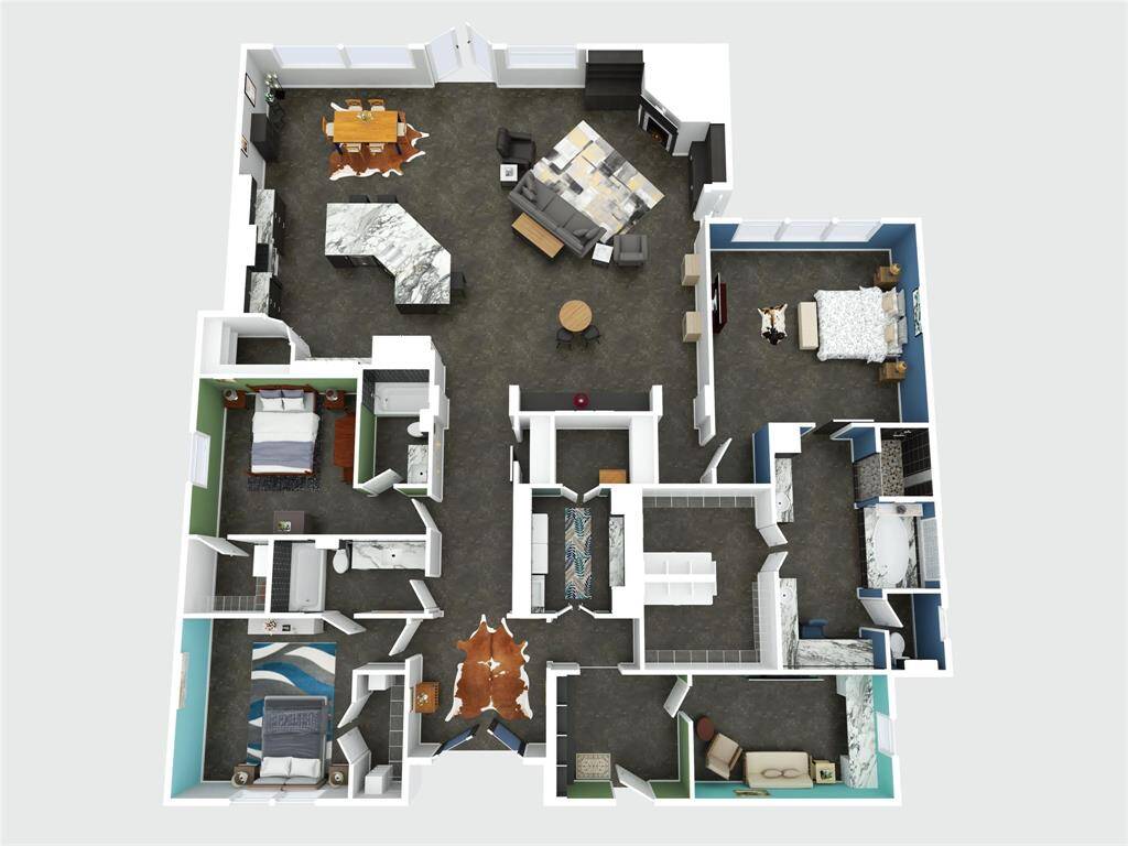 3-D floor plan of the home