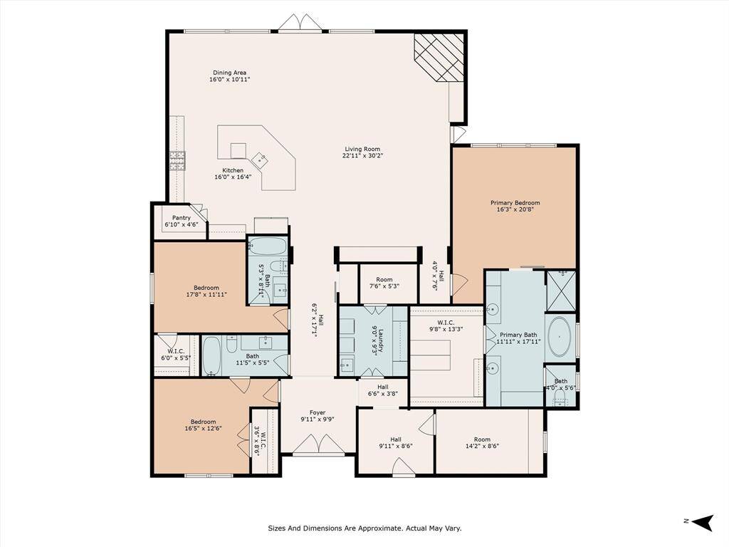 2-D Floor plan of the home.