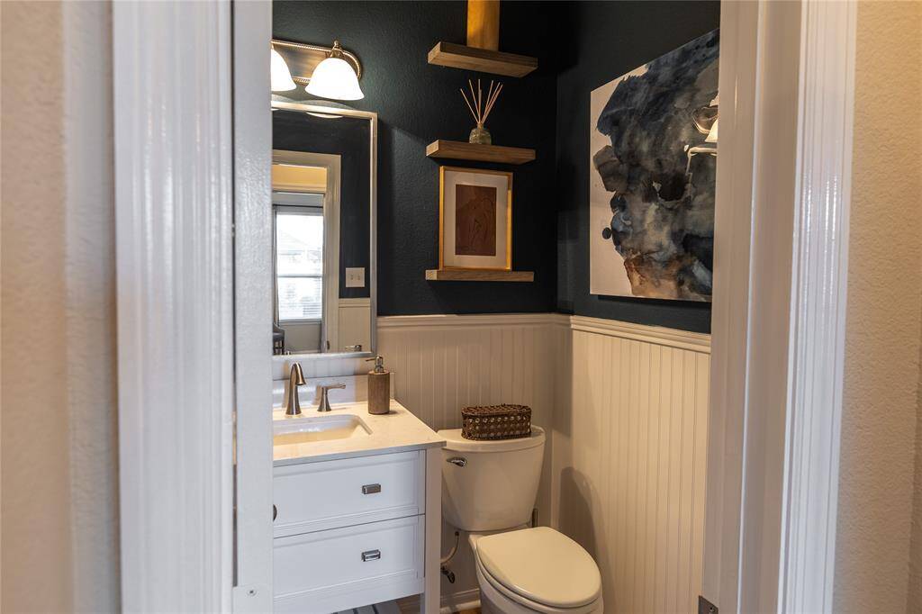 Refreshed powder room on first floor