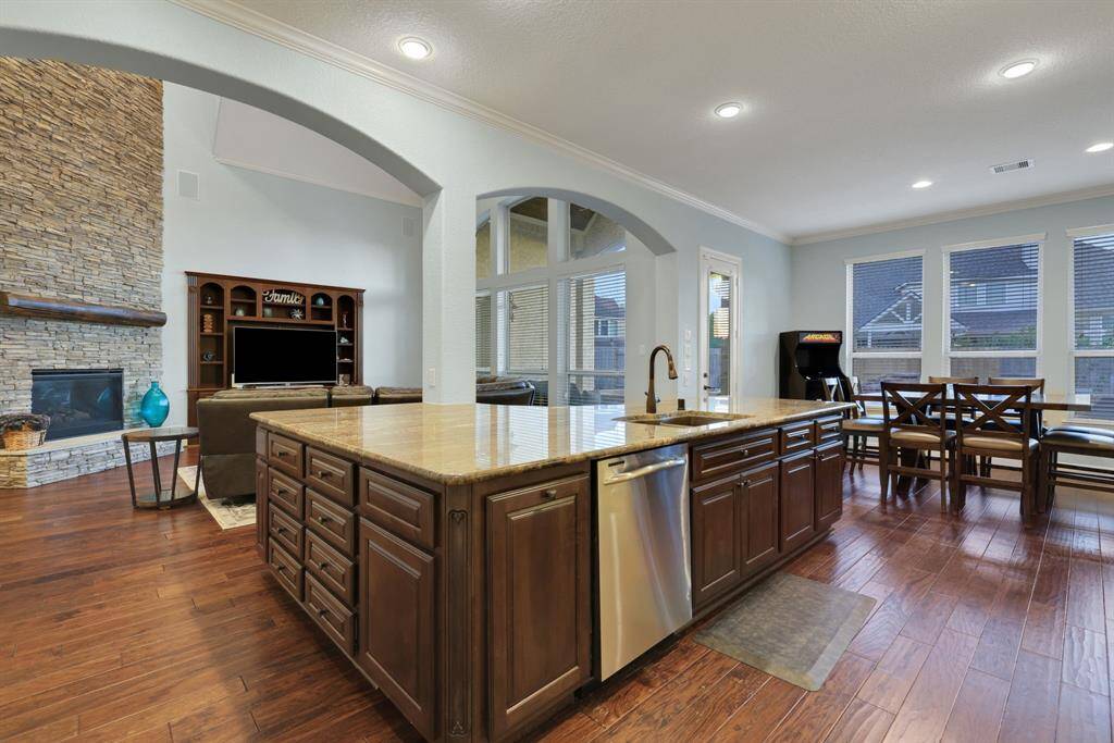 Open kitchen and family room