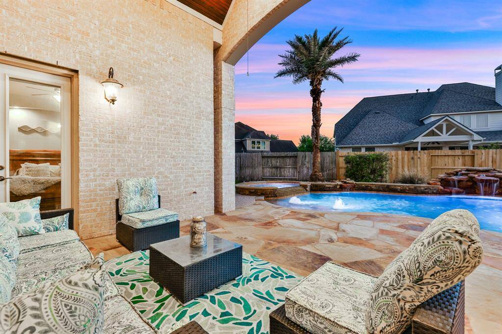 Covered patio area