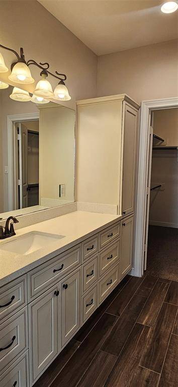 Master Bath Vanity with Lots and Lots of storage.  Huge Walk-In Closet