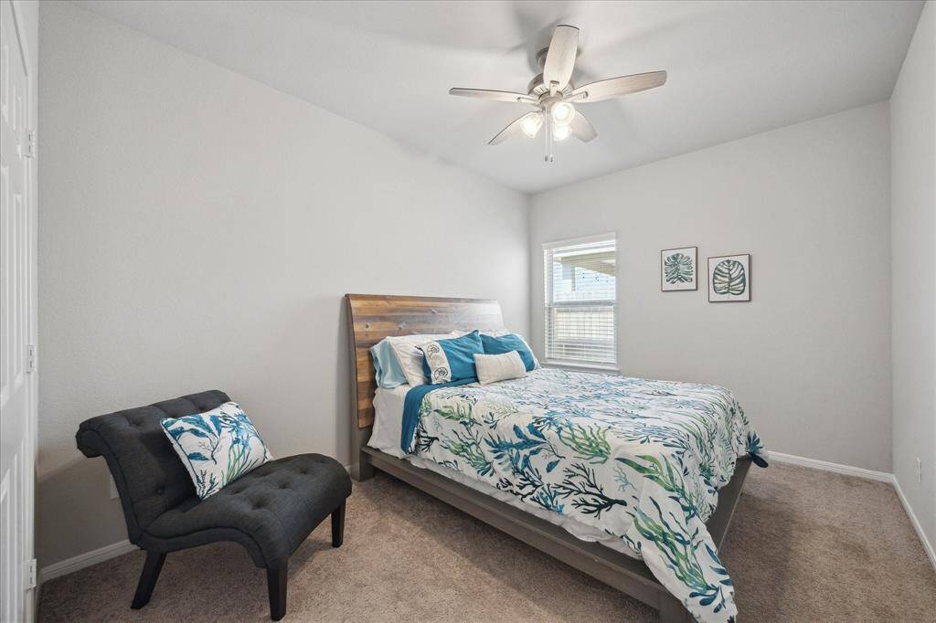 Elegant 3rd Bedroom with new ceiling fan.