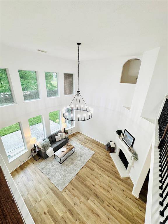 This view is from the north side of the house looking to the family room. Such a fabulous space!