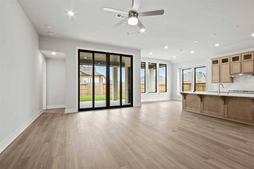 Family Room, Dining Room and Kitchen