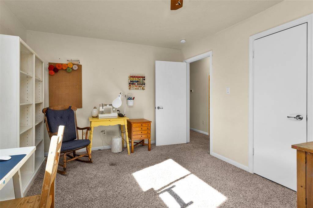 Other end of bedroom used as a craft room