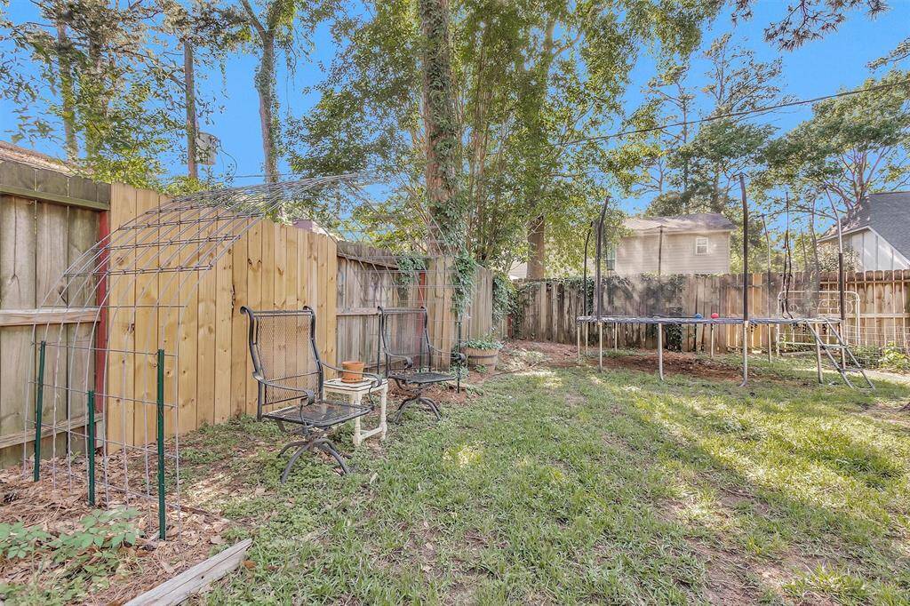 Back yard is fully fenced