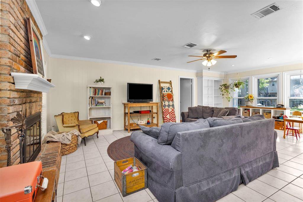 Huge 24x16 tiled living room
