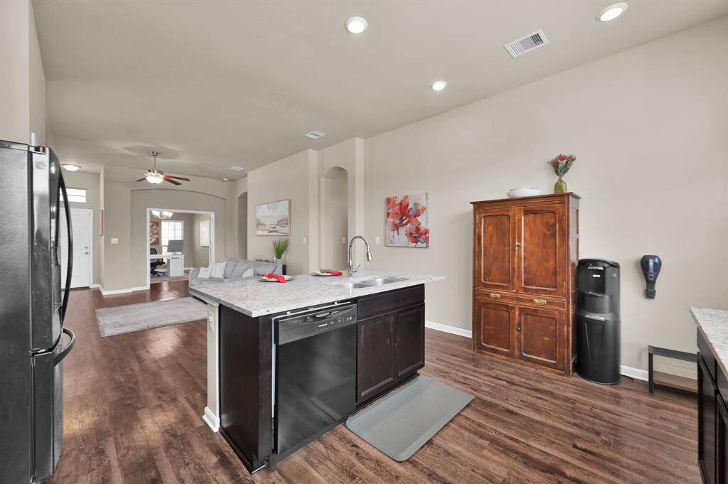 Open floor plan makes for easy entertaining