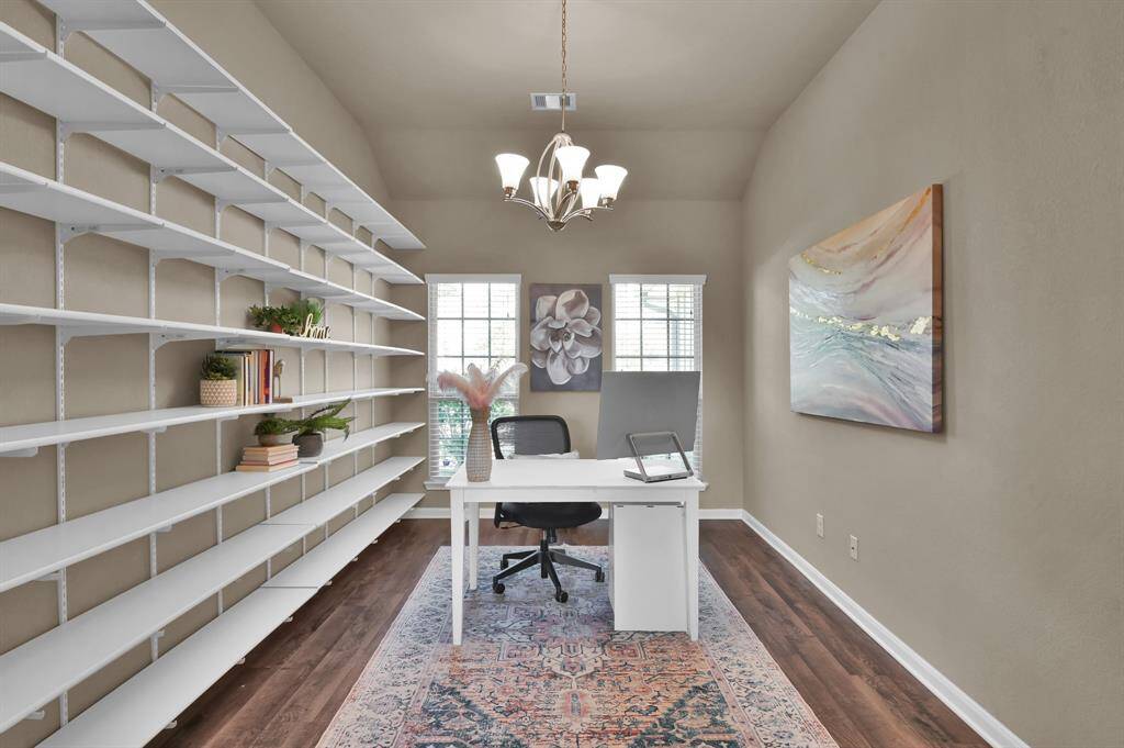 Flex space currently being used as an office but can function as a dining room or 4th bedroom