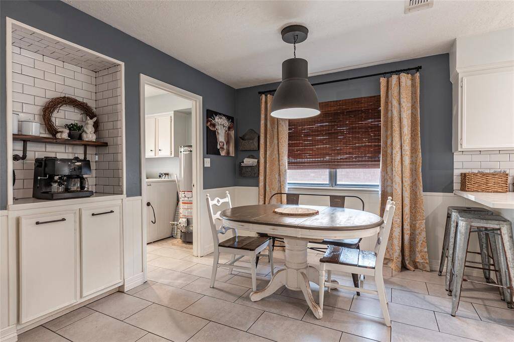 Breakfast room with a cute coffee bar!