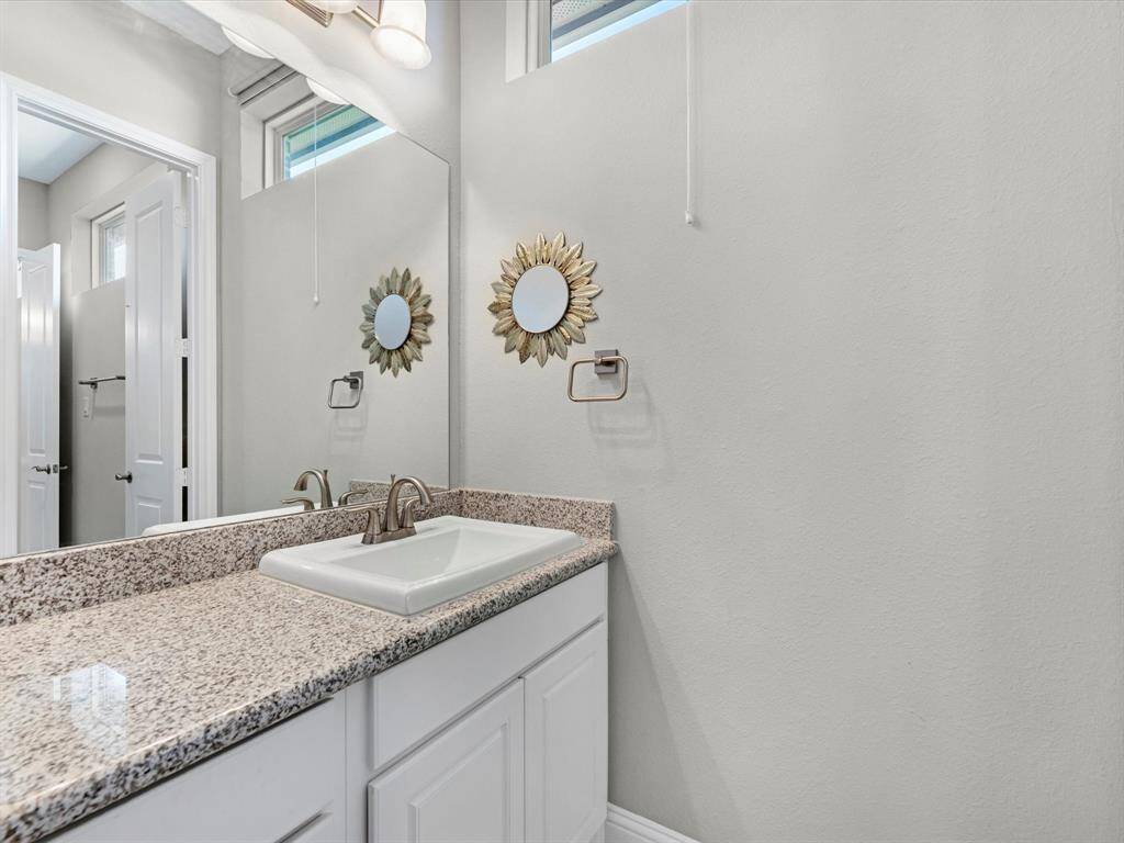 View of the jack and jill bathroom.