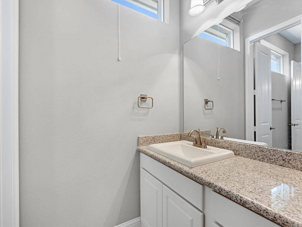 Vanity area for secondary bedroom #3.